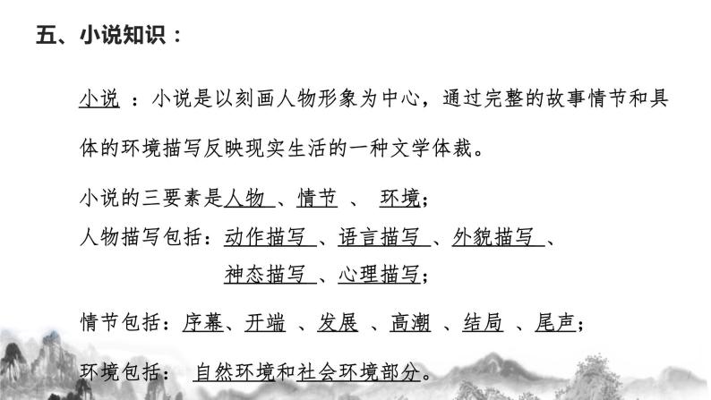 第一单元知识梳理课件+试卷 部编语文八年级下册知识梳理与能力训练06