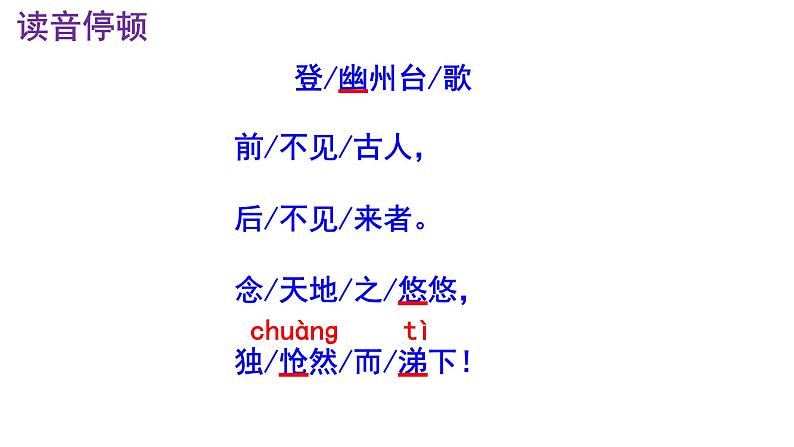 七下语文 21《登幽州台歌》精品实用高效课件第7页