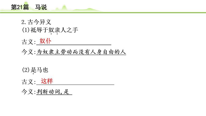 2023年中考语文一轮专题复习:古诗文阅读之课内文言文逐篇梳理八年级第12篇《马说》课件第8页