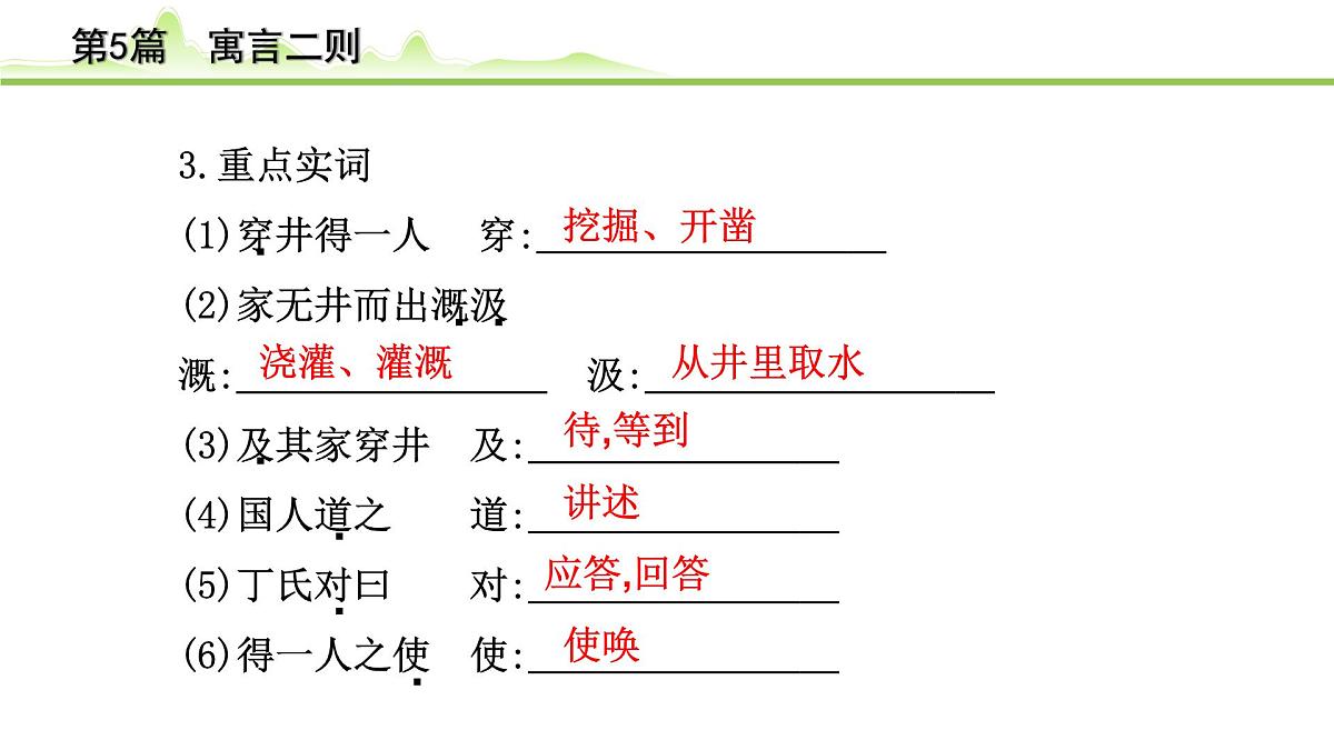2023年中考语文一轮专题复习:古诗文阅读之课内文言文逐篇梳理七年级第5篇《寓言四则》课件第8页