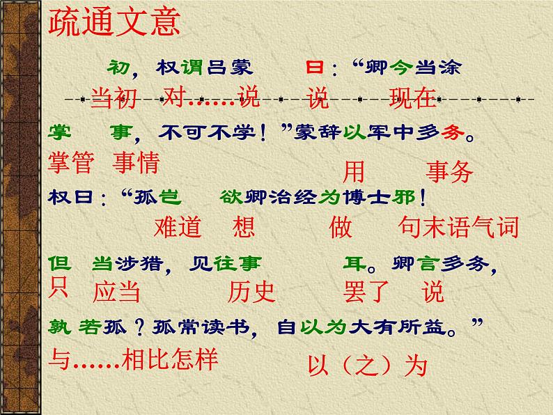 部编版七年级语文下册--4.孙权劝学(课件)第6页