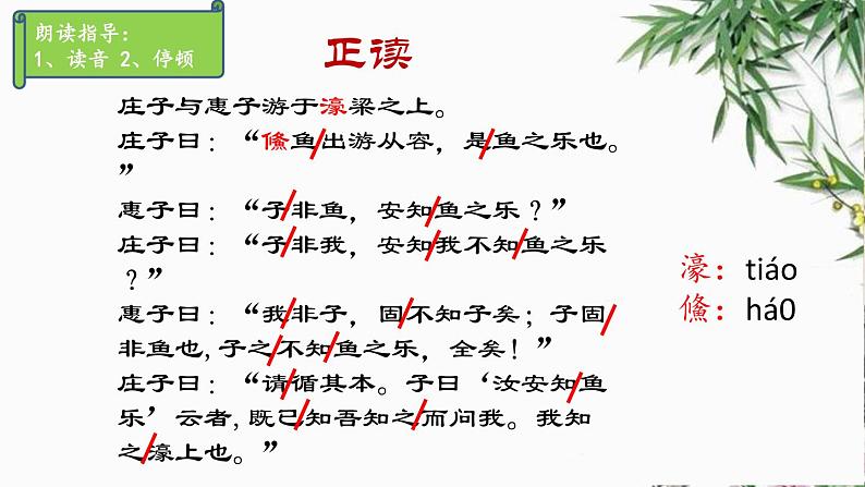 第21课《庄子和惠子游于濠梁之上》课件06