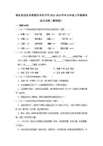 湖北省武汉市黄陂区双凤中学2022-2023学年七年级上学期期末语文试卷(含答案)