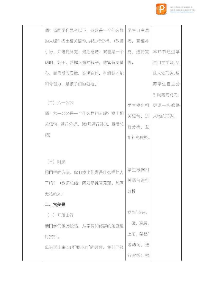 01 社戏(第二课时)(教案)-2022-2023学年八年级语文下册同步精品课件+教案+练习第2页