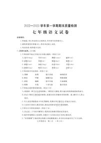 河南省洛阳市宜阳县2022-2023学年七年级上学期期末语文试题