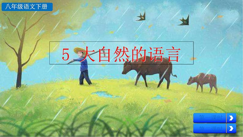 部编版八年级语文下册--5 大自然的语言(课件)第1页