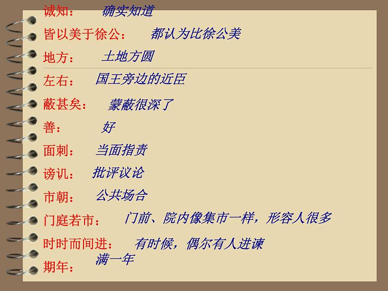 部编版九年级语文下册--21.邹忌讽齐王纳谏(课件4)第8页