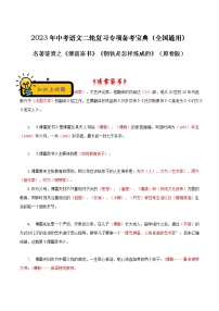 【中考二轮专题复习】2023年语文全国通用专题备考学案——名著鉴赏之《傅雷家书》《钢铁是怎样炼成的》（原卷版+解析版）