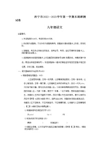 青海省西宁市2022-2023学年九年级上学期期末语文试题