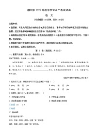 2022年广西柳州市中考语文真题（教师版）