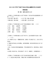 2022-2023学年广东省广州市九年级上册期中语文专项提升模拟试题（含解析）