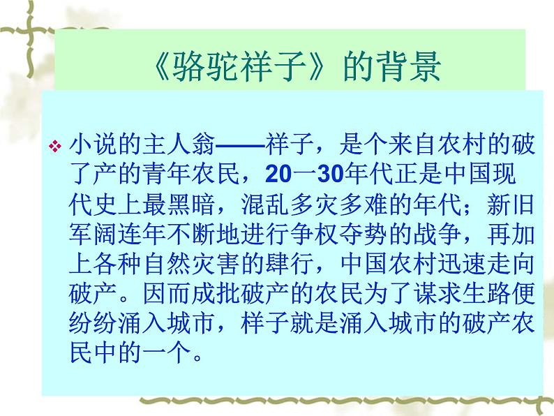 七年级(下)名著导读《骆驼祥子》课件PPT第6页