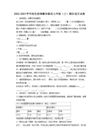 2022-2023学年河北省邯郸市磁县七年级（上）期末语文试卷(含答案解析)