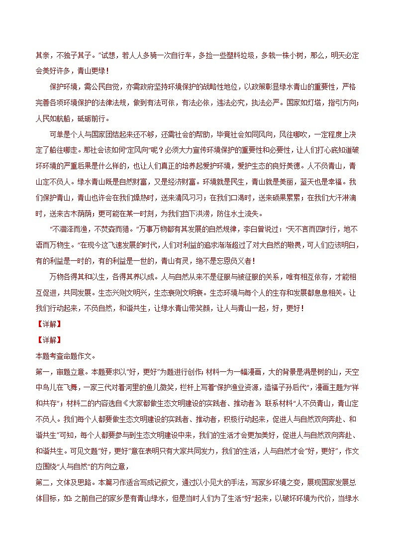 2022年中考语文真题分类汇编专题11 作文(第1期)(教师版)第2页