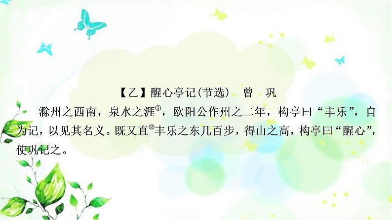 中考语文复习专题九文言文阅读课内文言文分篇训练(21-30)作业课件第8页