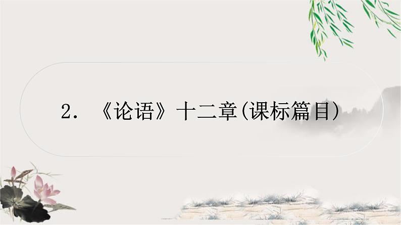 中考语文复习2《论语》十二章教学课件01