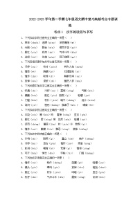 考点1 汉字的读音与书写（期中备考）-2022-2023学年七年级下册语文期中期末考试高频考点专题训练（部编版）
