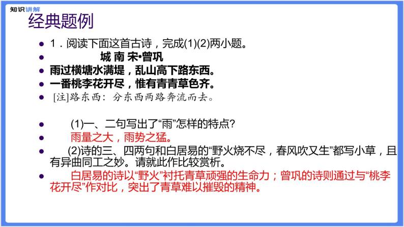 【专题课件】七八年级课外古诗词阅读：鉴赏技巧汇总08