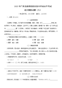 2023年广西北部湾经济区初中学业水平考试语文模拟试题（八）（含答案）