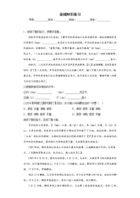基础知识练习-2023年中考语文考前必刷专题（江苏苏州）