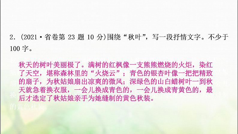 中考语文复习专题十六片段作文教学课件第5页