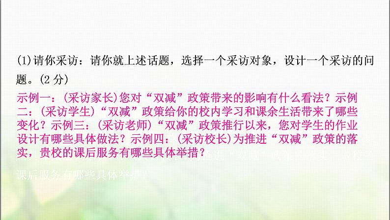 中考语文复习专题八综合性学习作业课件08