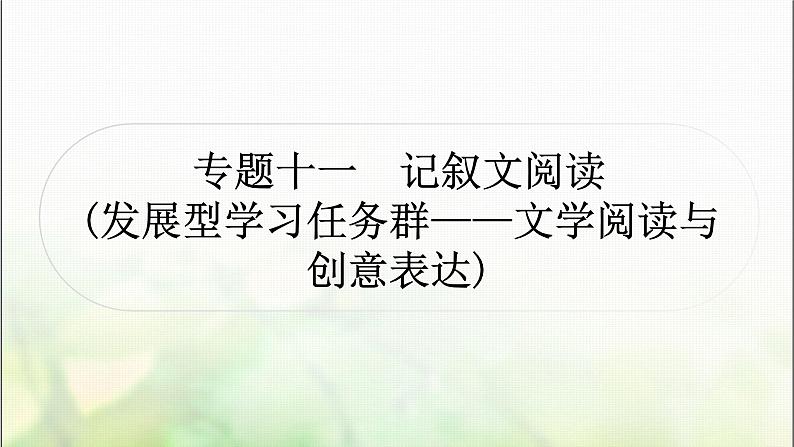 中考语文复习专题十一记叙文阅读作业课件第1页
