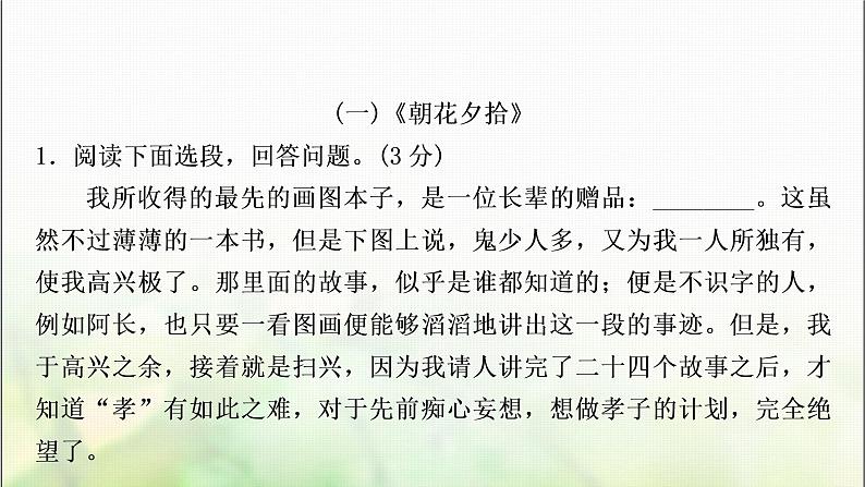 中考语文复习专题十五名著阅读作业课件第3页