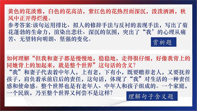记叙文现代文阅读-理解句子含义解题指导 课件 2023年中考语文二轮专题第5页
