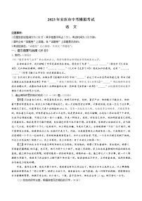 2023年安徽省安庆市中考一模语文试题（含答案）
