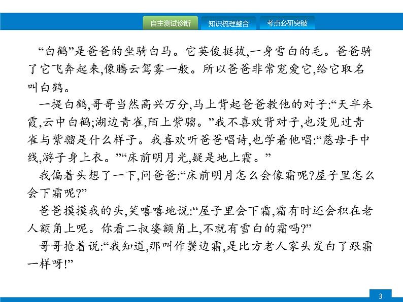 中考语文一轮复习课件专题九 记叙文阅读 (含答案)第3页