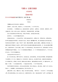 中考语文模拟试卷分类汇编专题11 记叙文阅读（教师版)