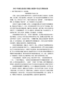 2023年湖北省武汉市腾云联盟中考语文四调试卷(含答案解析)