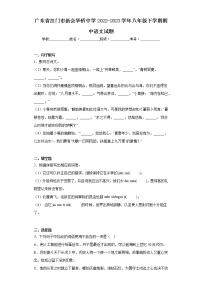广东省江门市新会华侨中学2022-2023学年八年级下学期期中语文试题（含答案）