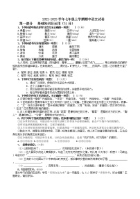 河北省滄州市黃驊市第三中學(xué)2022-2023學(xué)年七年級(jí)上學(xué)期期中考試語(yǔ)文試題