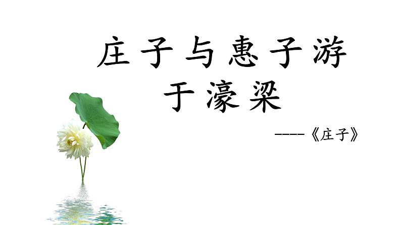 庄子与惠子游于濠梁之上课件PPT01