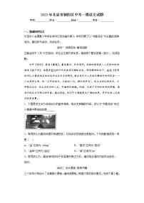 2023年北京市朝阳区中考一模语文试题（含答案）