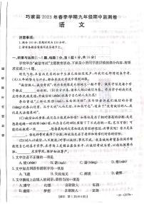 云南省昭通市巧家县2022-2023学年九年级下学期4月期中语文试题