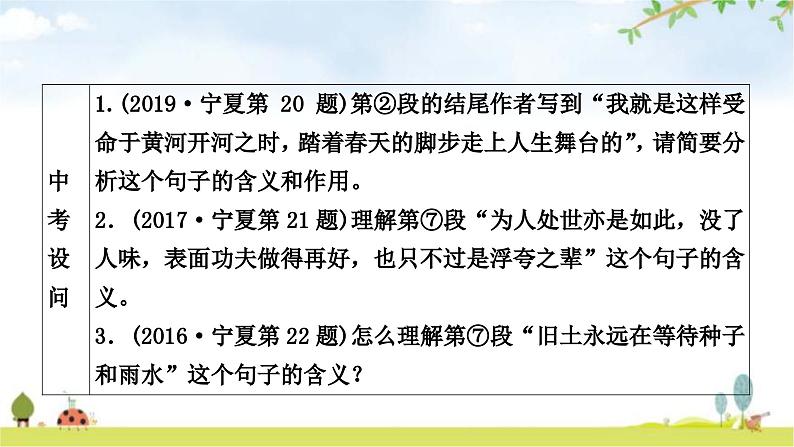中考语文复习考点3句子理解与赏析教学课件第3页