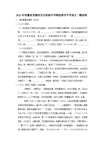 2023年安徽省芜湖市无为实验中学等校联考中考一模语文试卷（含答案）