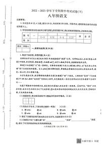 河南省漯河市舞阳县2022-2023学年八年级下学期期中考试语文试题