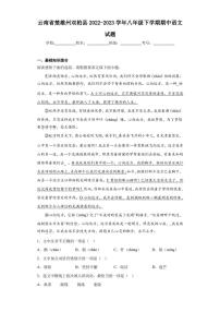 云南省楚雄州双柏县2022-2023学年八年级下学期期中语文试题