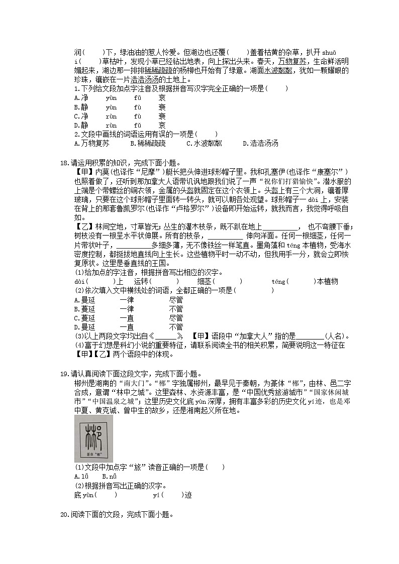 2023年中考语文三轮冲刺复习练习:字音字形 (含详解)第3页