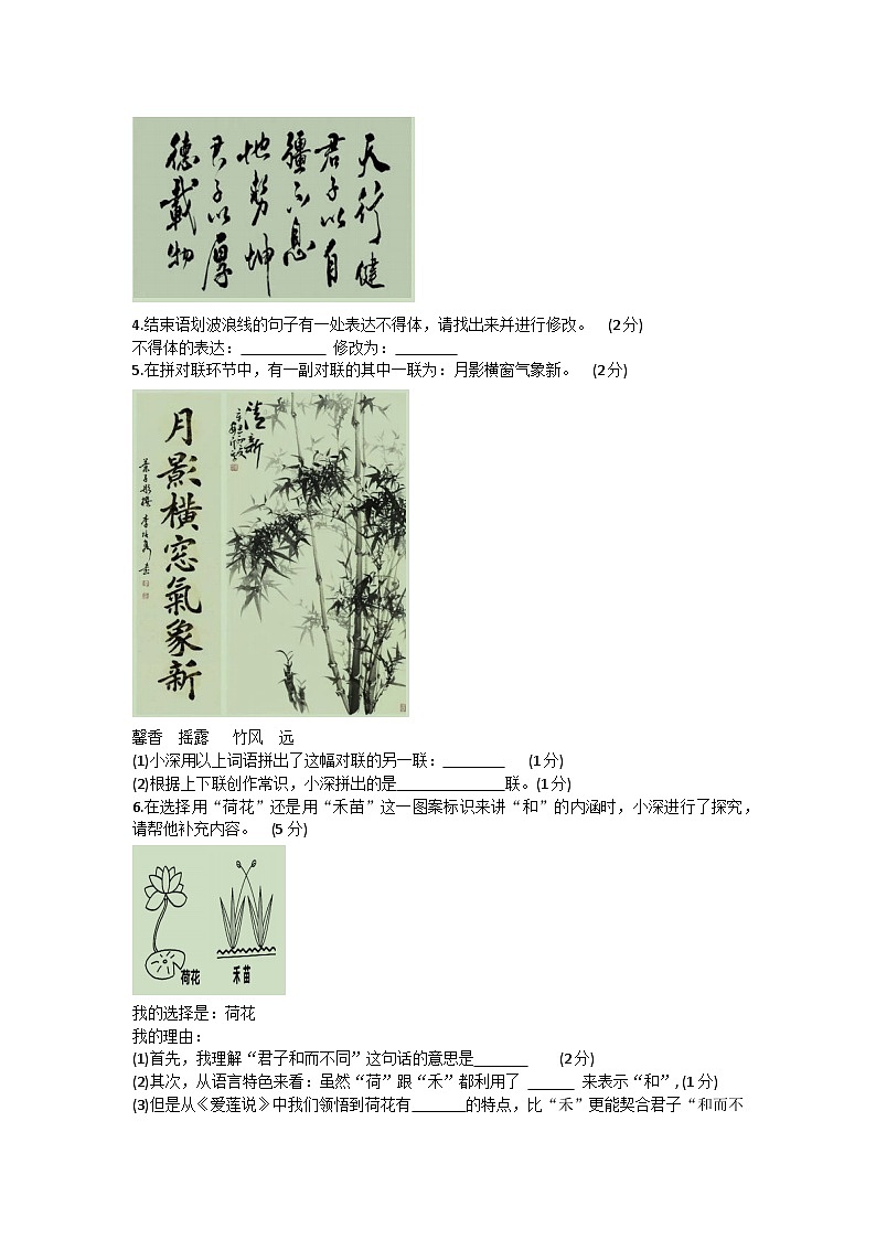 2023年广东省深圳市龙岗区中考适应性考试语文试题02