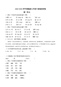 第一单元——【期末复习】九年级语文下册知识点梳理+训练（部编版）