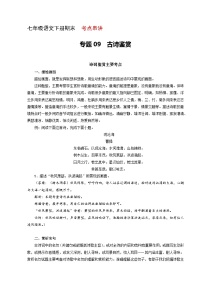 专题09：诗词鉴赏（考点串讲） 七年级语文下册期末复习（部编版）