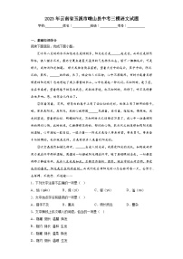 2023年云南省玉溪市峨山縣中考三模語文試題(含答案)