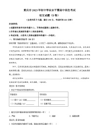 2023年重庆市中考语文真题B卷（解析版）