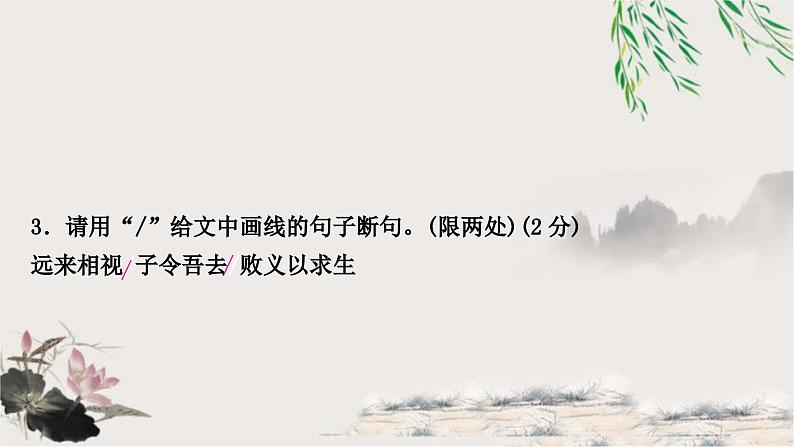 中考语文复习古诗文阅读专题二文言文阅读课件06