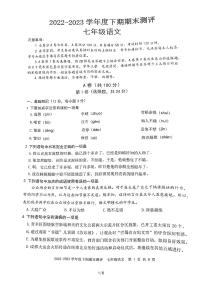 四川省成都市青羊区2022-2023学年七年级下学期期末考试语文试题